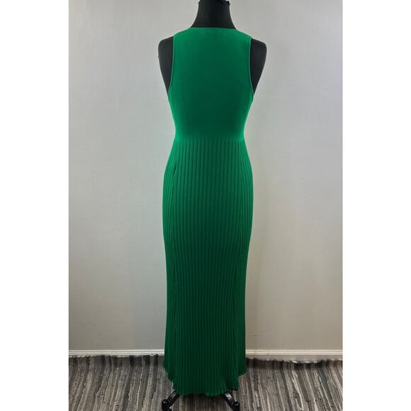 MARINA MOSCONE COLLECTIVE Green Sleeveless Scoop Neck Ribbed Knit Dress Size S - Picture 7 of 10